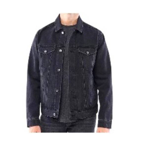 Lazer Men's Denim Trucker Jack Black M NWT - Picture 1 of 3